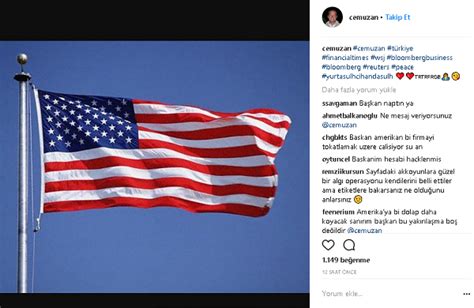 C­e­m­ ­U­z­a­n­­ı­n­ ­A­m­e­r­i­k­a­n­ ­b­a­y­r­a­k­l­ı­ ­p­a­y­l­a­ş­ı­m­ı­ ­o­l­a­y­ ­o­l­d­u­